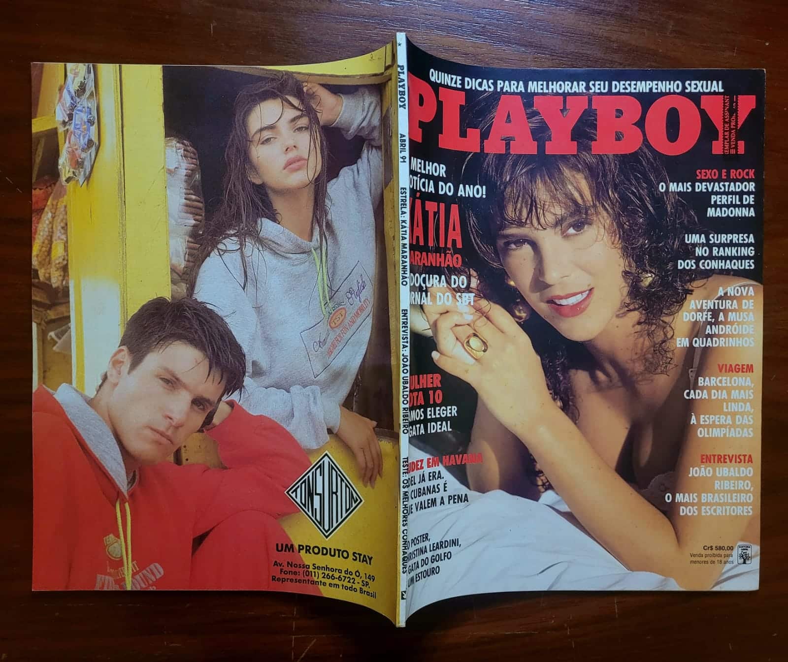 | Casa do Colecionador Playboy Nº 189 | Abril/1991 | Kátia Maranhão | Exemplar de Assinante | Pôster de Christina Leardini