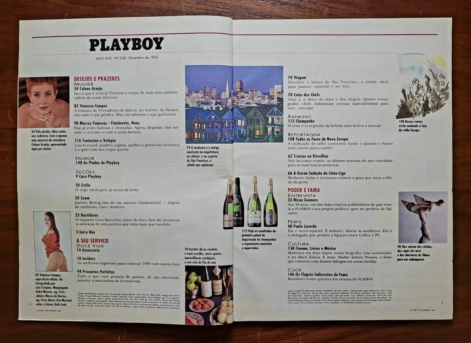 | Casa do Colecionador Playboy Nº 208 | Novembro/1992 | Vanessa Campos | Edição de Festas | Pôster Presente