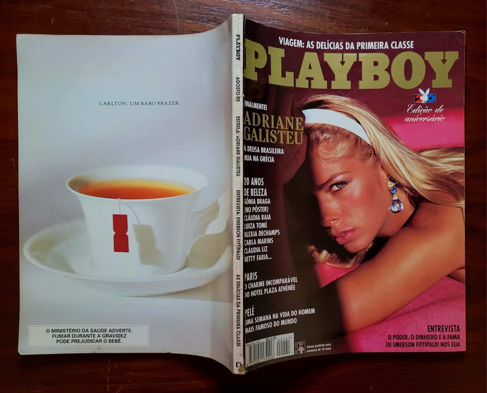 | Casa do Colecionador Playboy Nº 241 | Agosto/1995 | Adriane Galisteu | Edição de Aniversário 20 Anos | Leia a Descrição