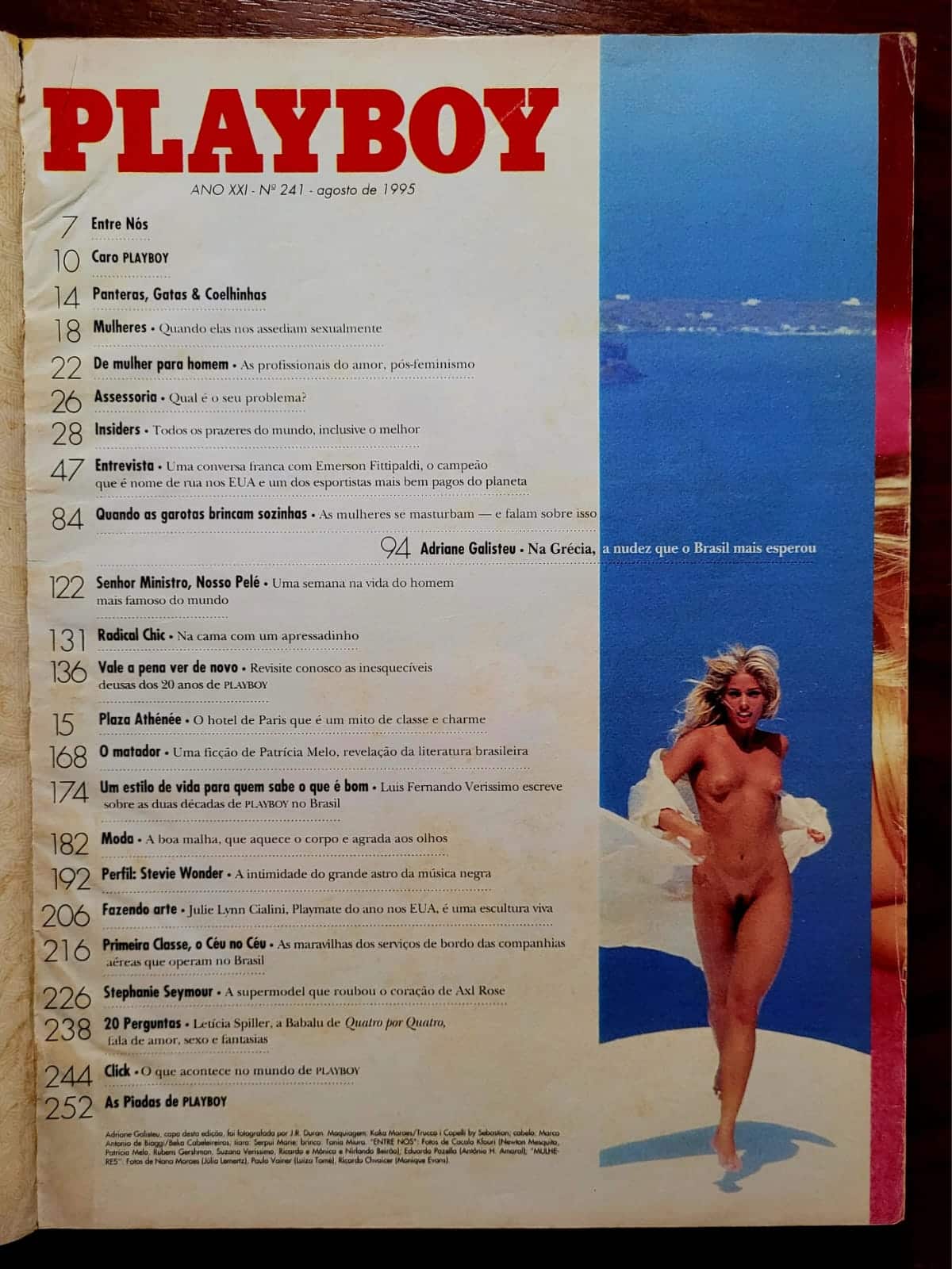 | Casa do Colecionador Playboy Nº 241 | Agosto/1995 | Adriane Galisteu | Edição de Aniversário 20 Anos | Leia a Descrição