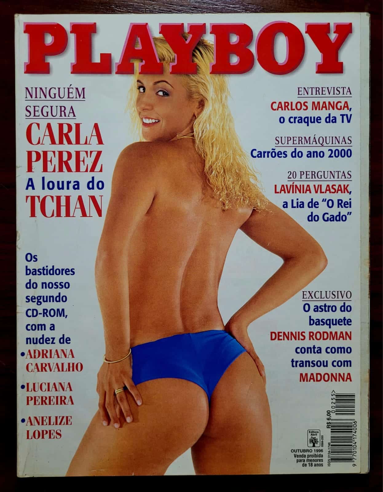 | Casa do Colecionador Playboy Nº 255 | Outubro/1996 | Carla Perez | A Loura do Tchan | Edição Mais Vendida da Década Até Então