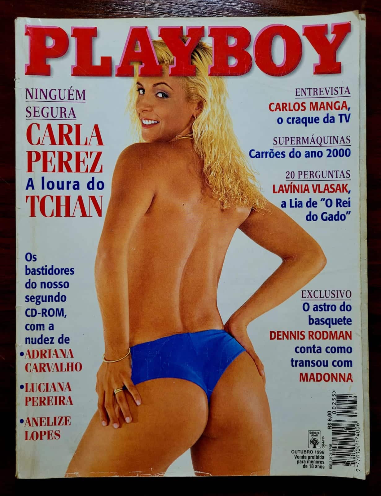 | Casa do Colecionador Playboy Nº 255 | Outubro/1996 | Carla Perez | A Loura do Tchan | Edição Mais Vendida da Década Até Então
