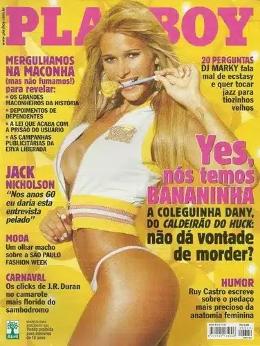 | Casa do Colecionador Playboy Nº 344 | Março 2004 | Dany Bananinha | Caldeirão do Huck | Exemplar de Banca | Pôster Presente