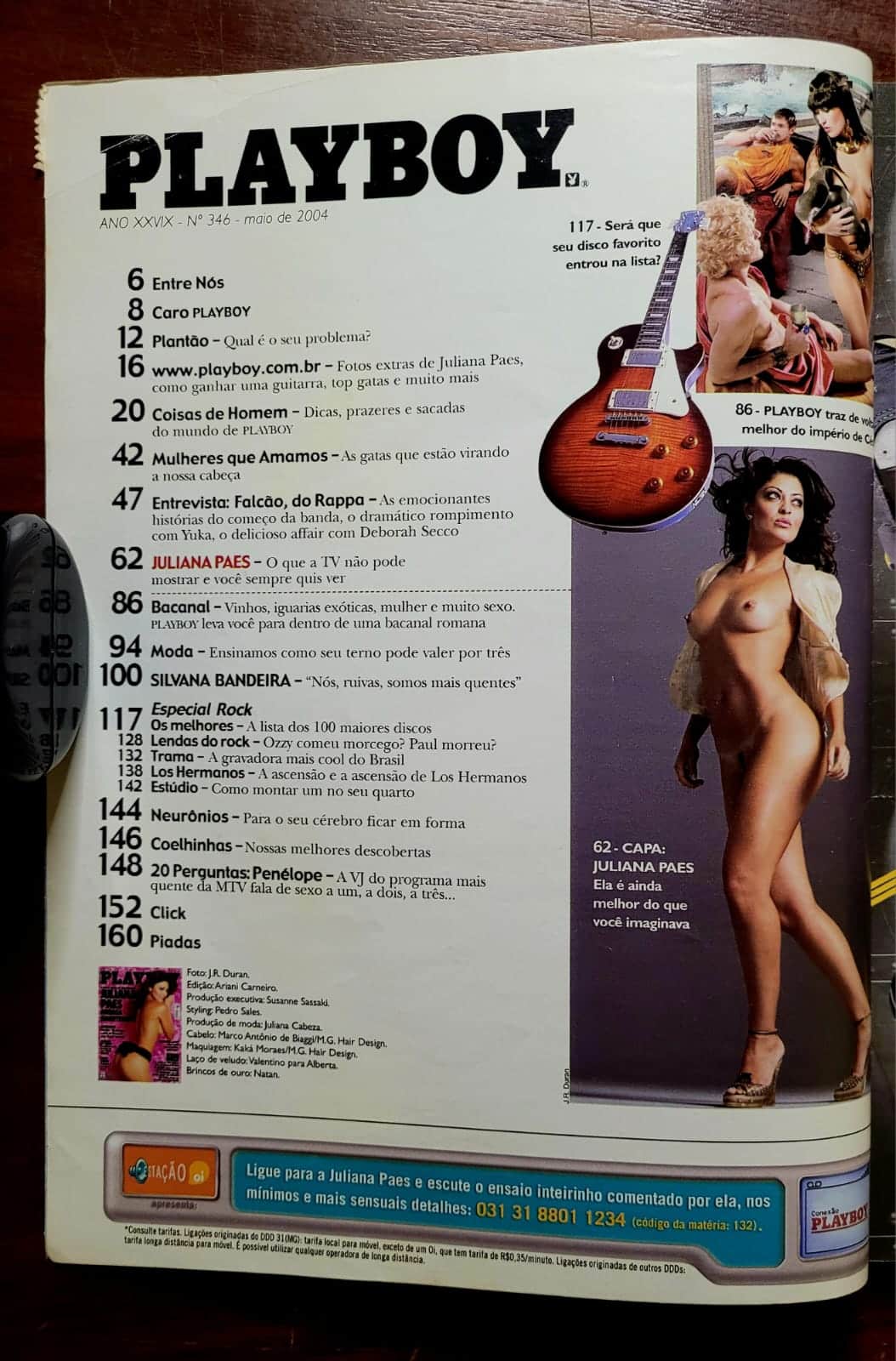 | Casa do Colecionador Playboy Nº 346 | Maio/2004 | Juliana Paes | Edição de Colecionador | Pôster de Silvana Bandeira