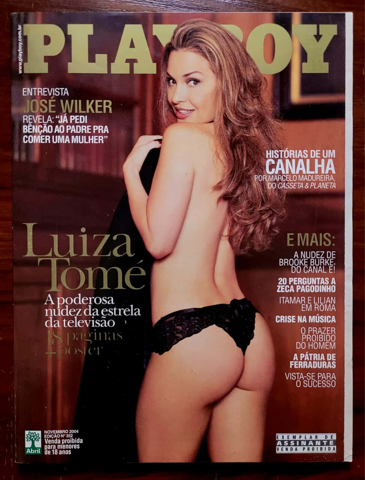 | Casa do Colecionador Playboy Nº 352 | Novembro/2004 | Luiza Tomé | Exemplar de Assinante | Pôster Presente