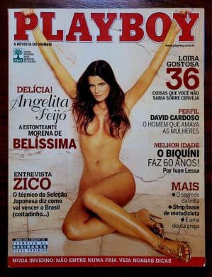 Playboy Nº 372 | Junho/2006 | Angelita Feijó | A Morena de Belíssima | Exemplar de Assinante | Pôster Presente
