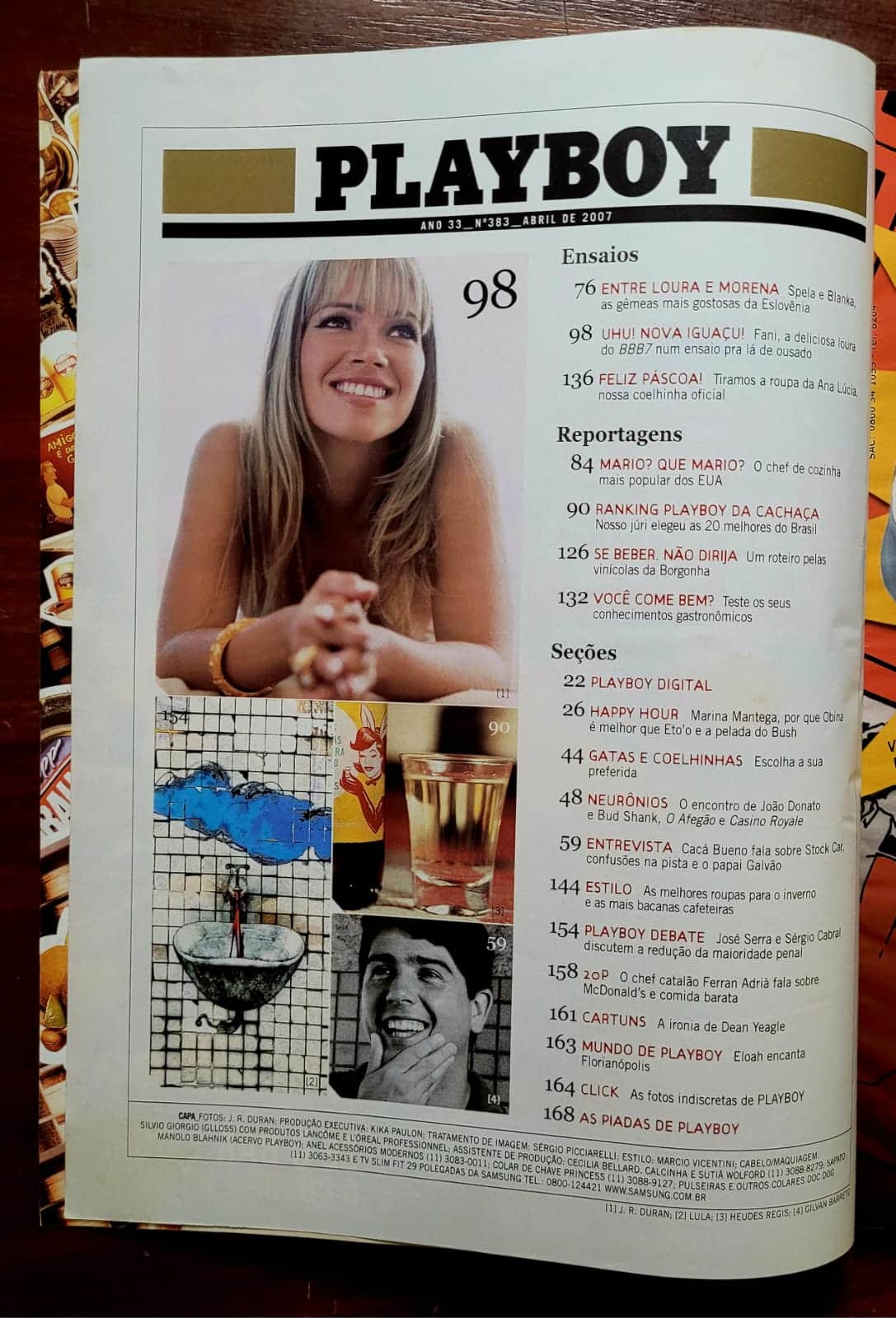 | Casa do Colecionador Playboy Nº 383 | Abril/2007 | Fani Pacheco – BBB 7 | Pôster Presente | Exemplar em Ótimo Estado