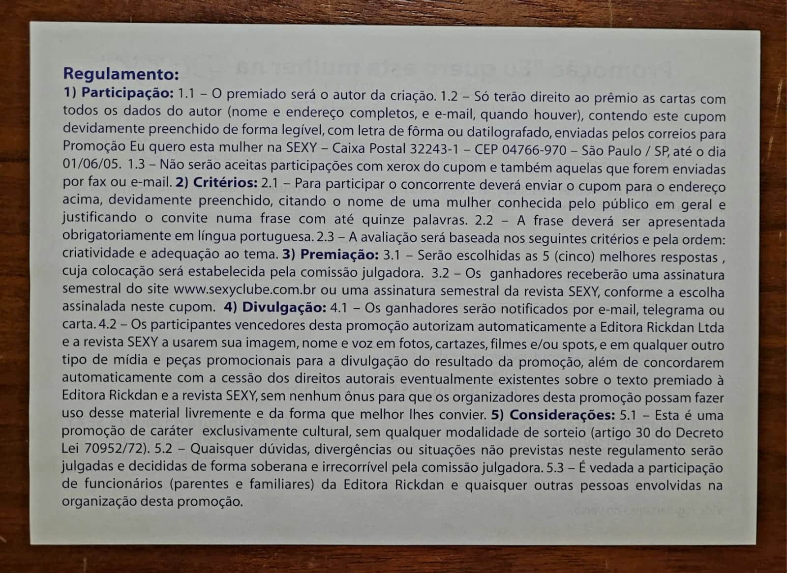 | Casa do Colecionador Revista Sexy Nº 304 | Abril/2005 | Tathy Rio – BBB 5 | Suplemento Promocional Original | Exemplar em Ótimo Estado