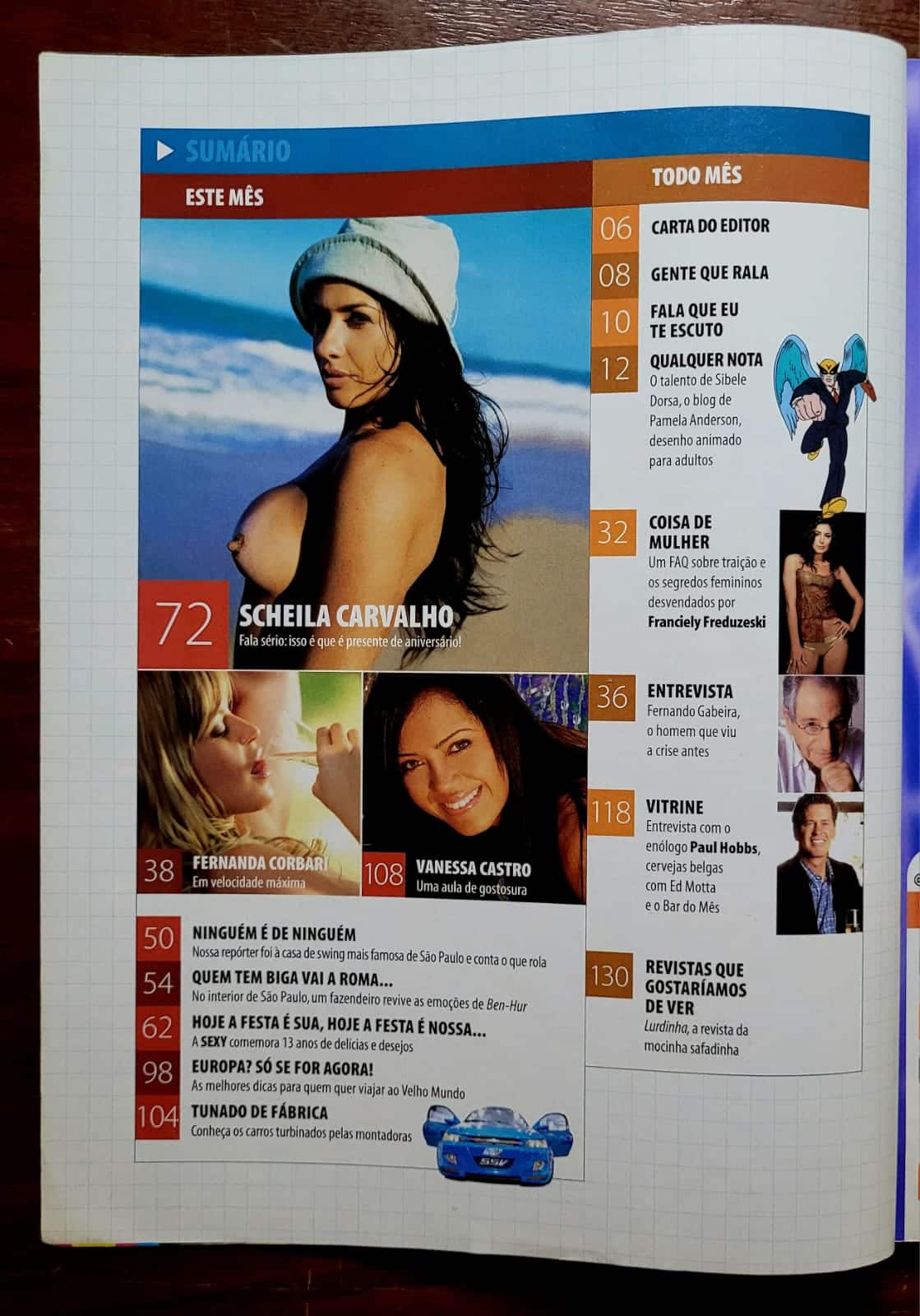 | Casa do Colecionador Revista Sexy Nº 310 | Outubro/2005 | Scheila Carvalho | Edição de Aniversário 13 Anos | Primeira Capa na Sexy