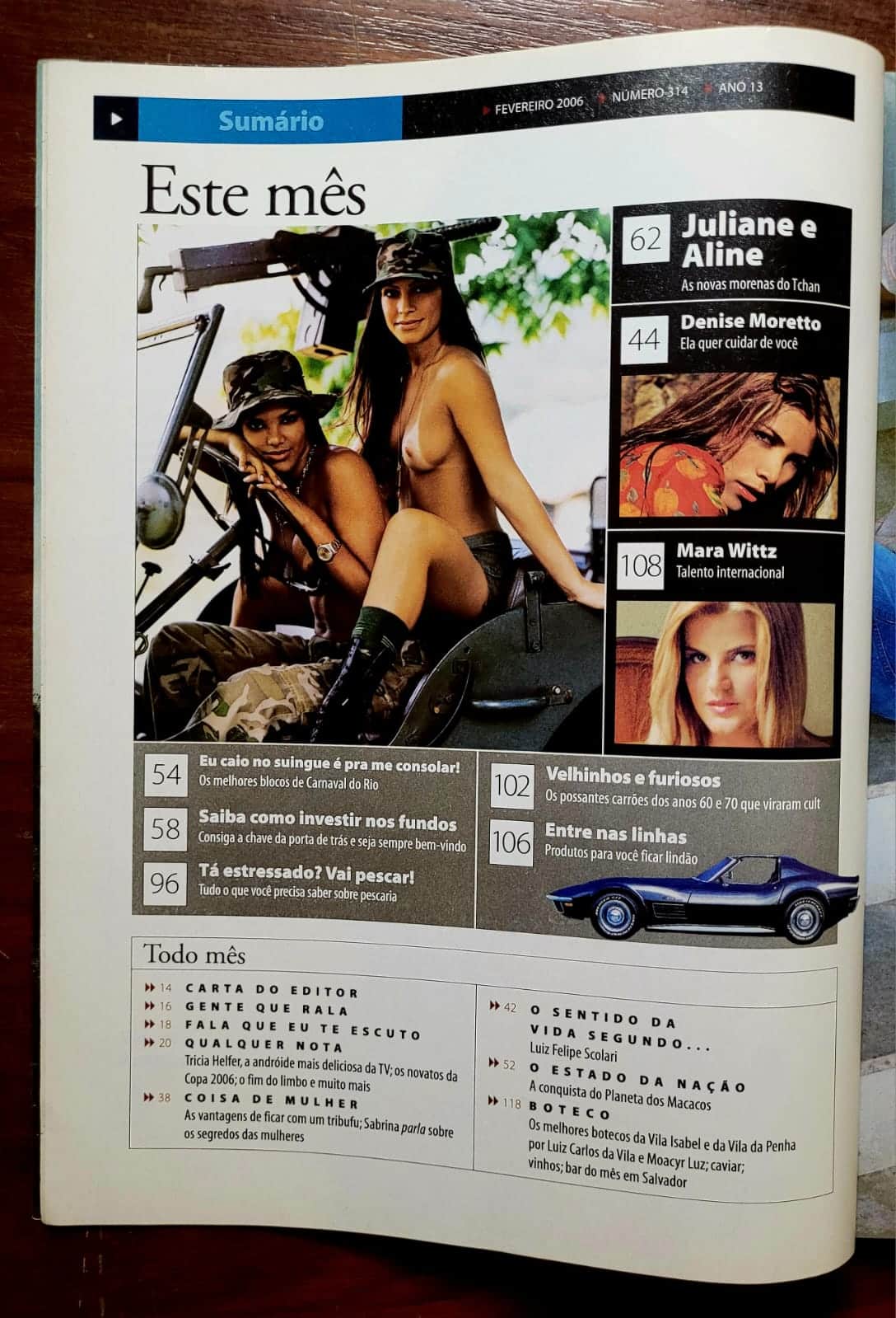 | Casa do Colecionador Revista Sexy Nº 314 | Fevereiro/2006 | Aline Rosado & Juliane Almeida | As Novas Morenas do É o Tchan