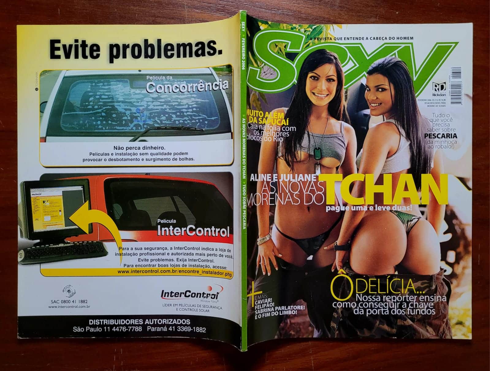 | Casa do Colecionador Revista Sexy Nº 314 | Fevereiro/2006 | Aline Rosado & Juliane Almeida | As Novas Morenas do É o Tchan