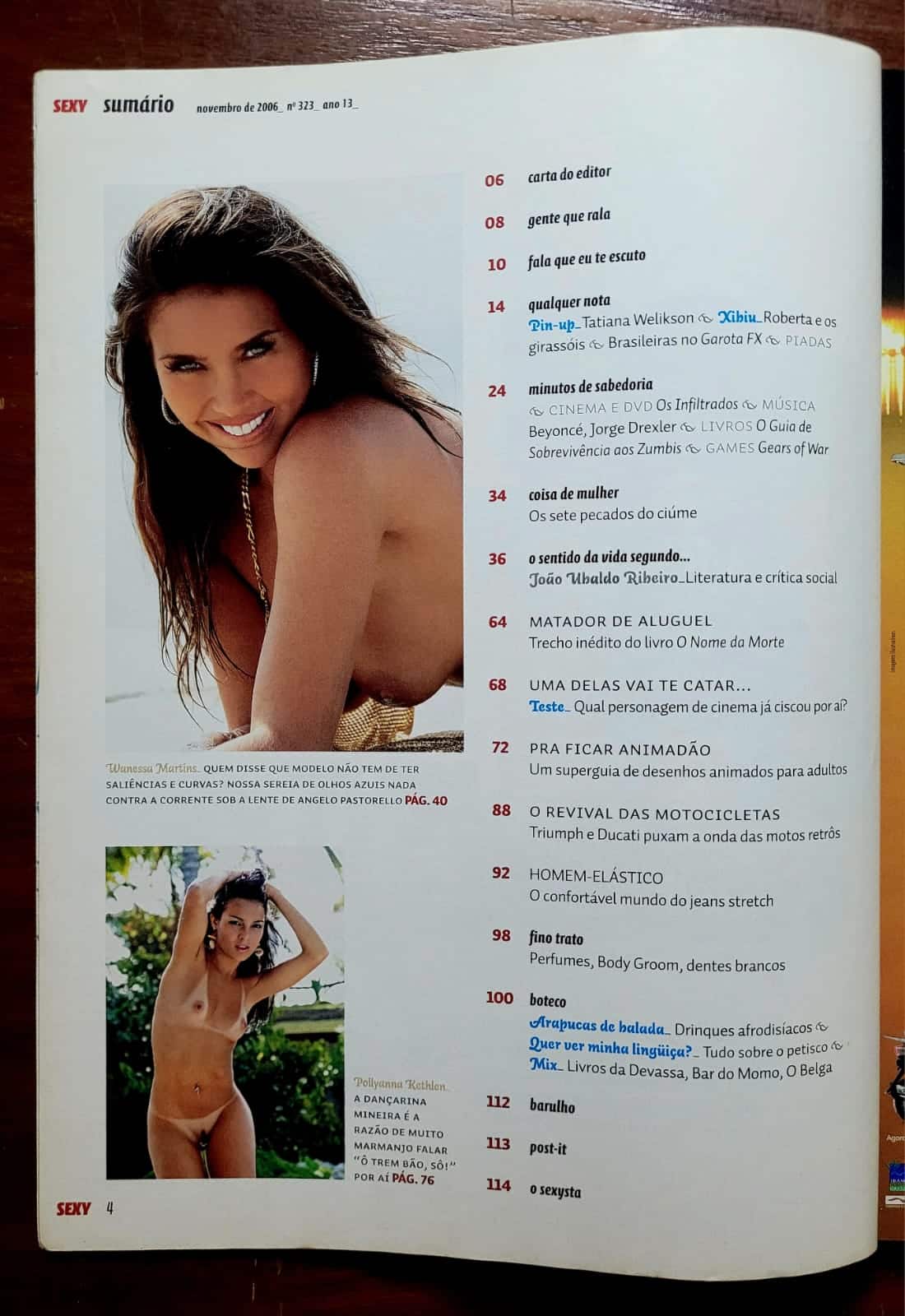 | Casa do Colecionador Revista Sexy Nº 323 | Novembro/2006 | Wanessa Martins - Modelo | Edição de 14º Aniversário