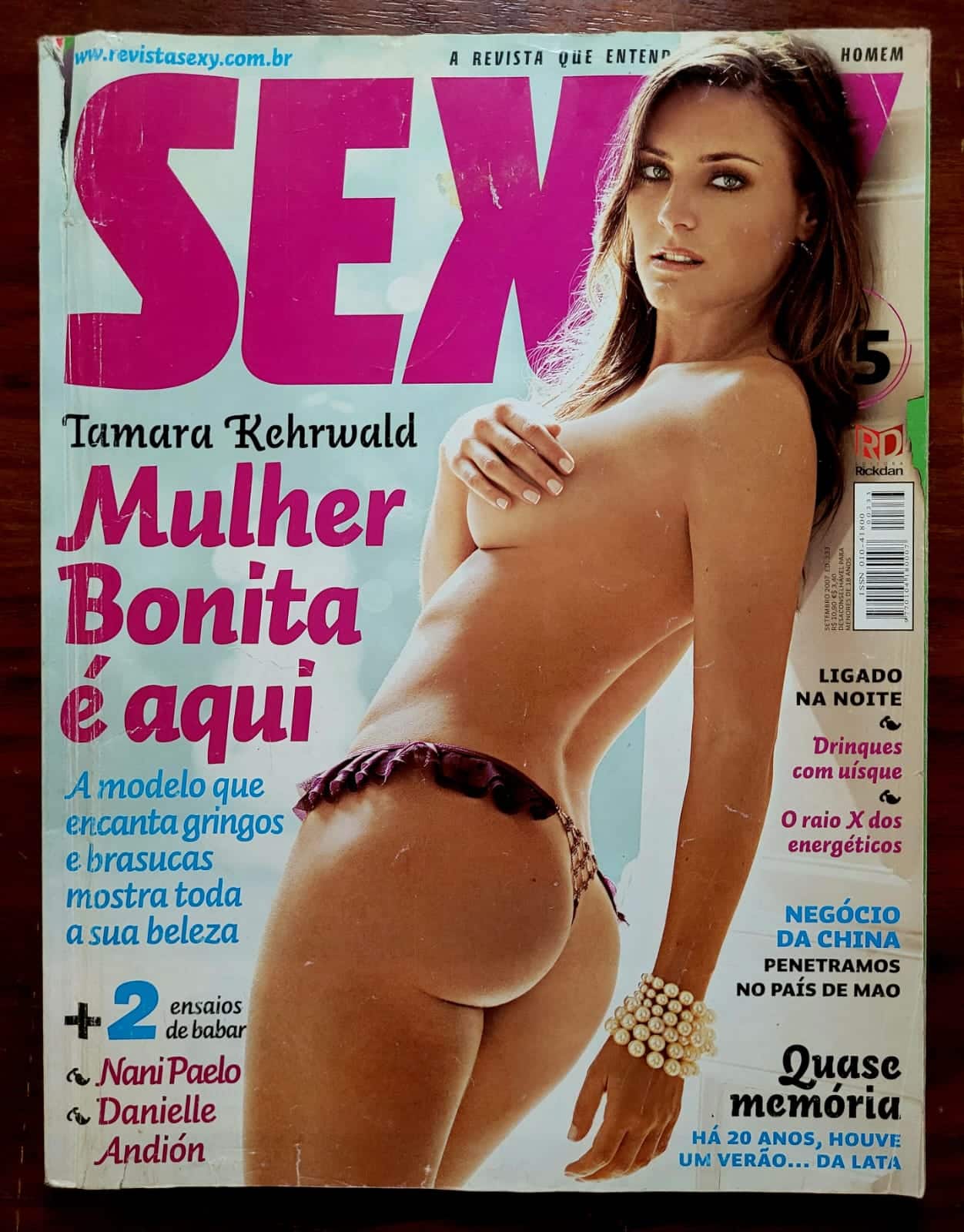| Casa do Colecionador Revista Sexy Nº 333 | Setembro/2007 | Tamara Kehrwald | Exemplar com Contracapa Ausente