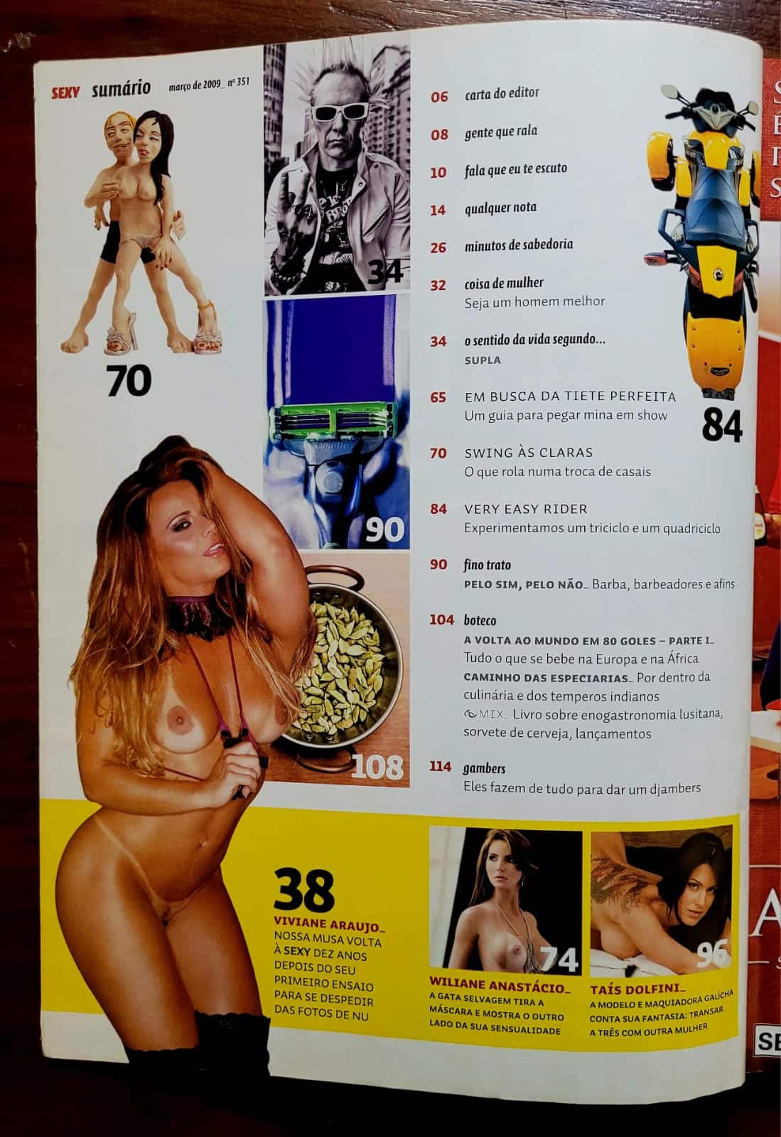 | Casa do Colecionador Revista Sexy Nº 351 | Março/2009 | Viviane Araújo | Edição de Colecionador | O Último Ensaio de Nu, Dez Anos Após a Estreia
