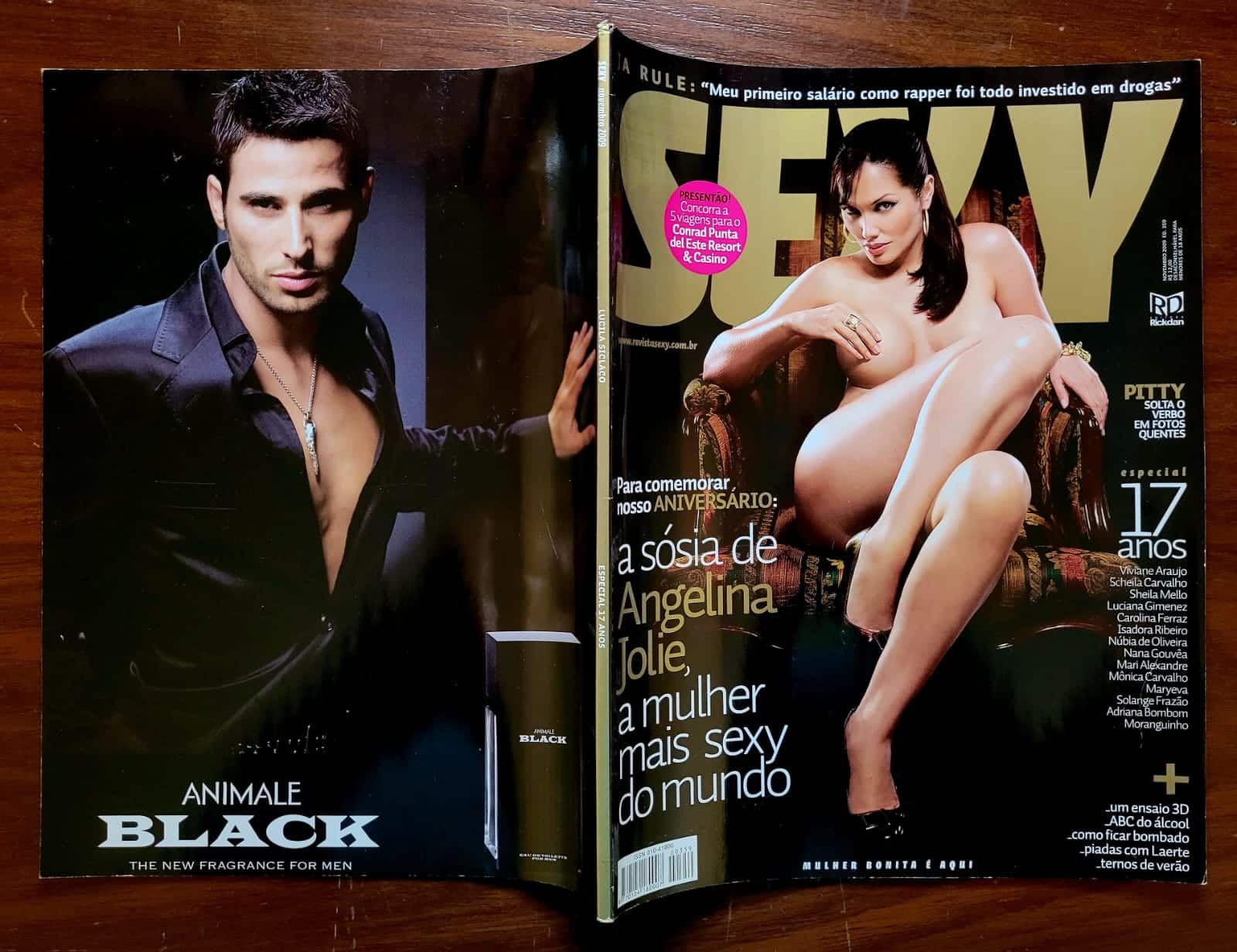 | Casa do Colecionador Revista Sexy Nº 359 | Novembro/2009 | Lucila Siclaco - Sósia de Angelina Jolie | Edição Especial de 17 Anos