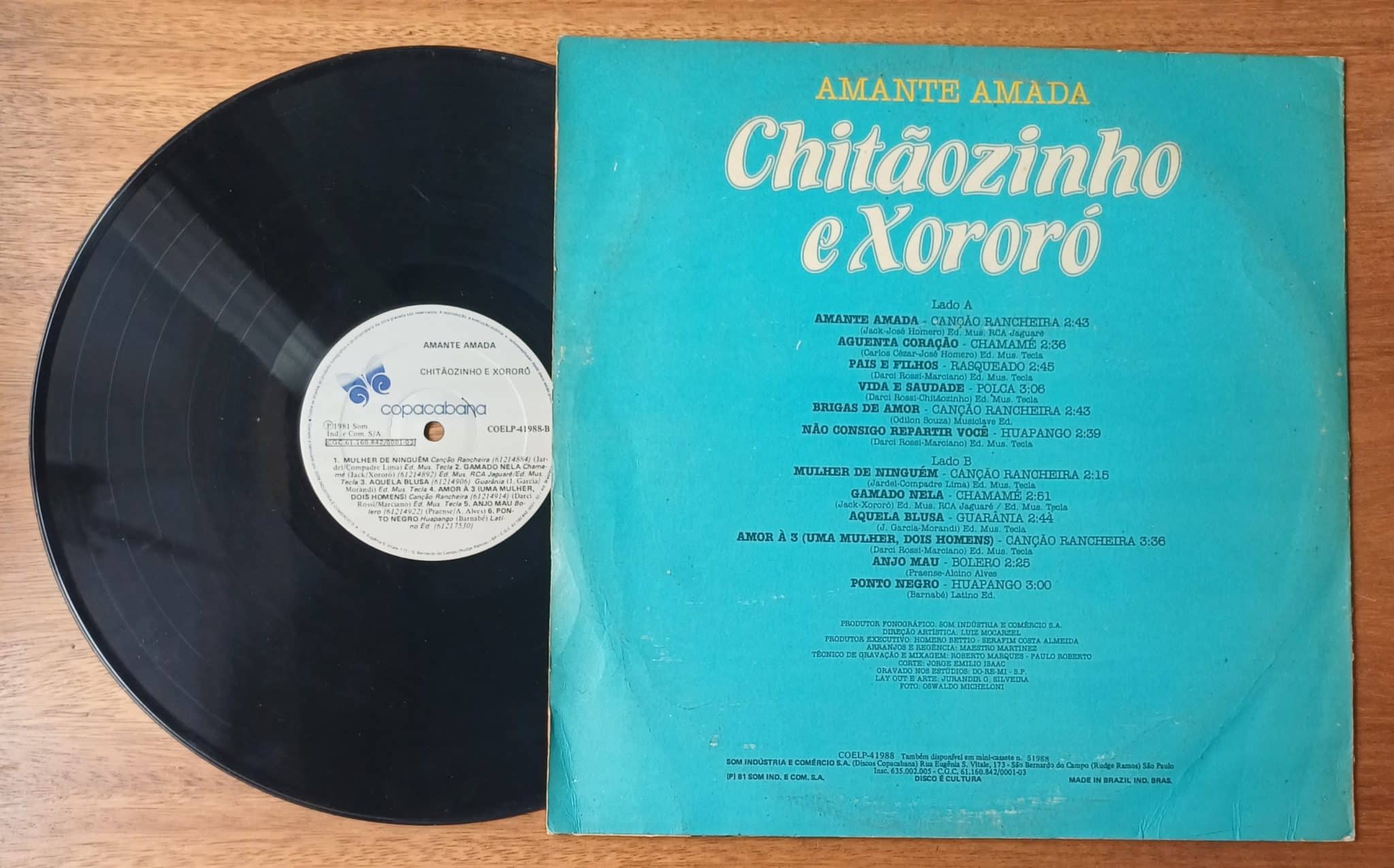 | Casa do Colecionador Vinil lp Chitaozinho e Xororo Amante amada. Vida e saudade Anjo mau.