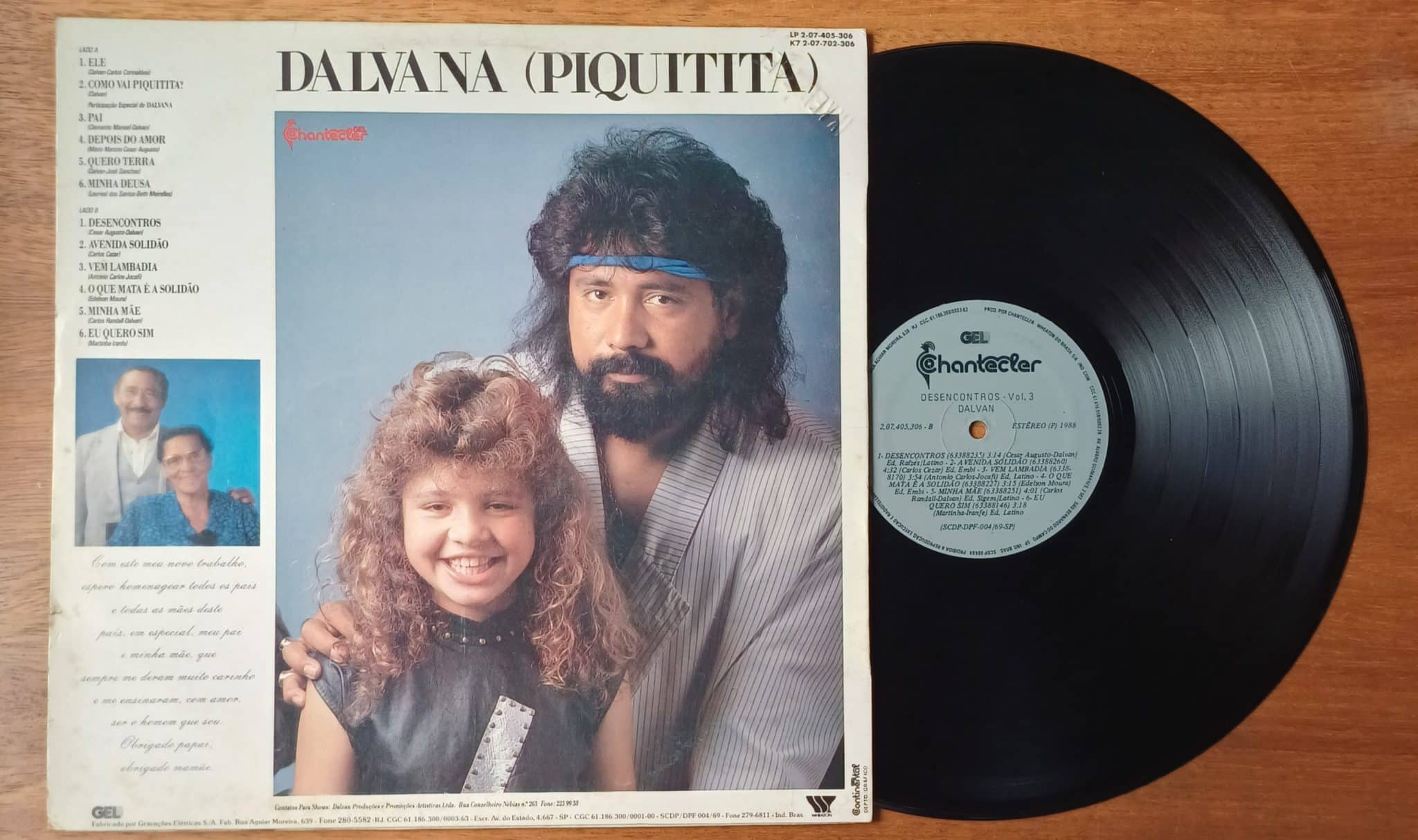 | Casa do Colecionador Vinil lp Dalvan Desencontros vol 3. Pai Quero terra Avenida solidão.