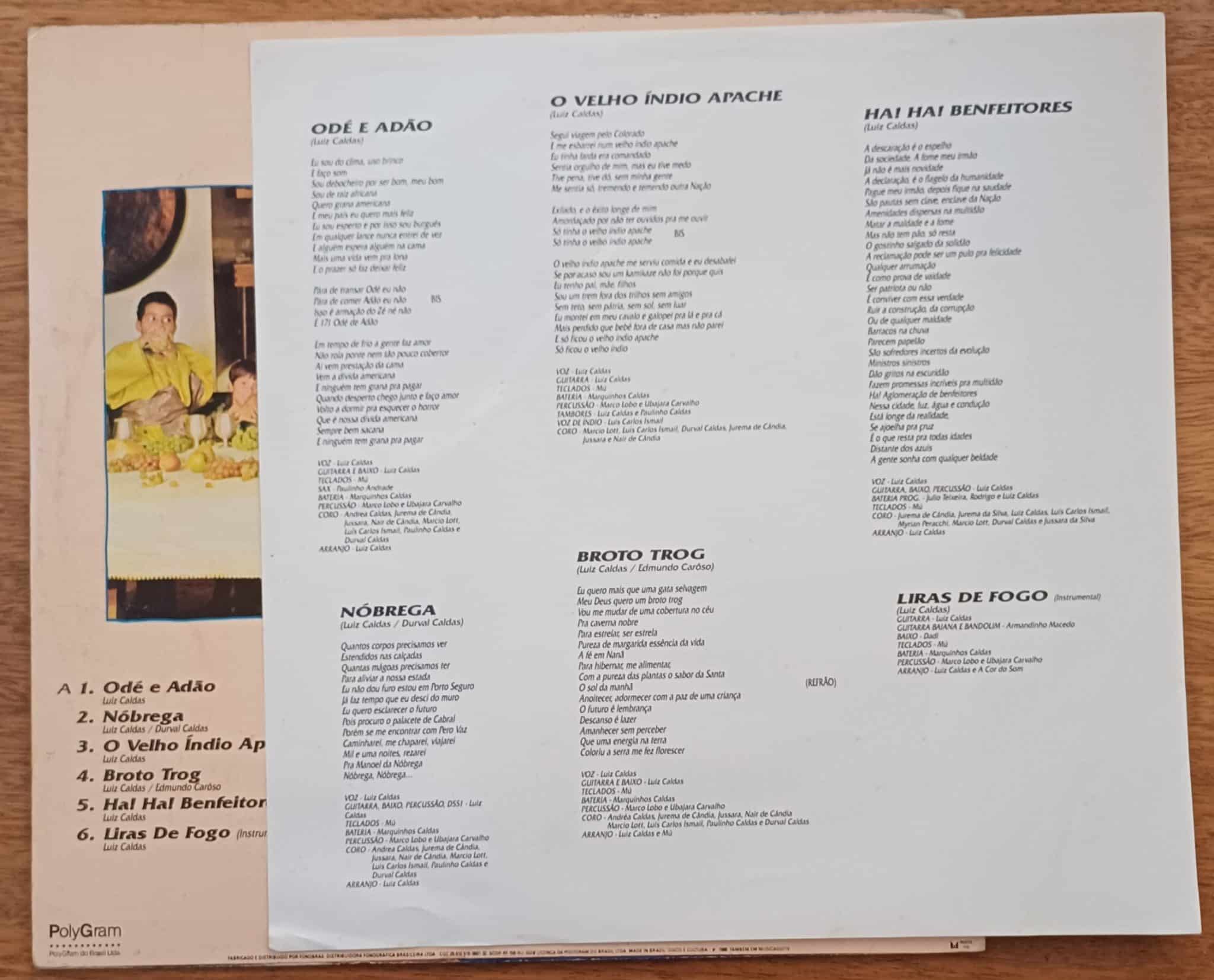 | Casa do Colecionador Vinil lp Luiz Caldas Muito obrigado. Odé e Adão Velho índio apache.