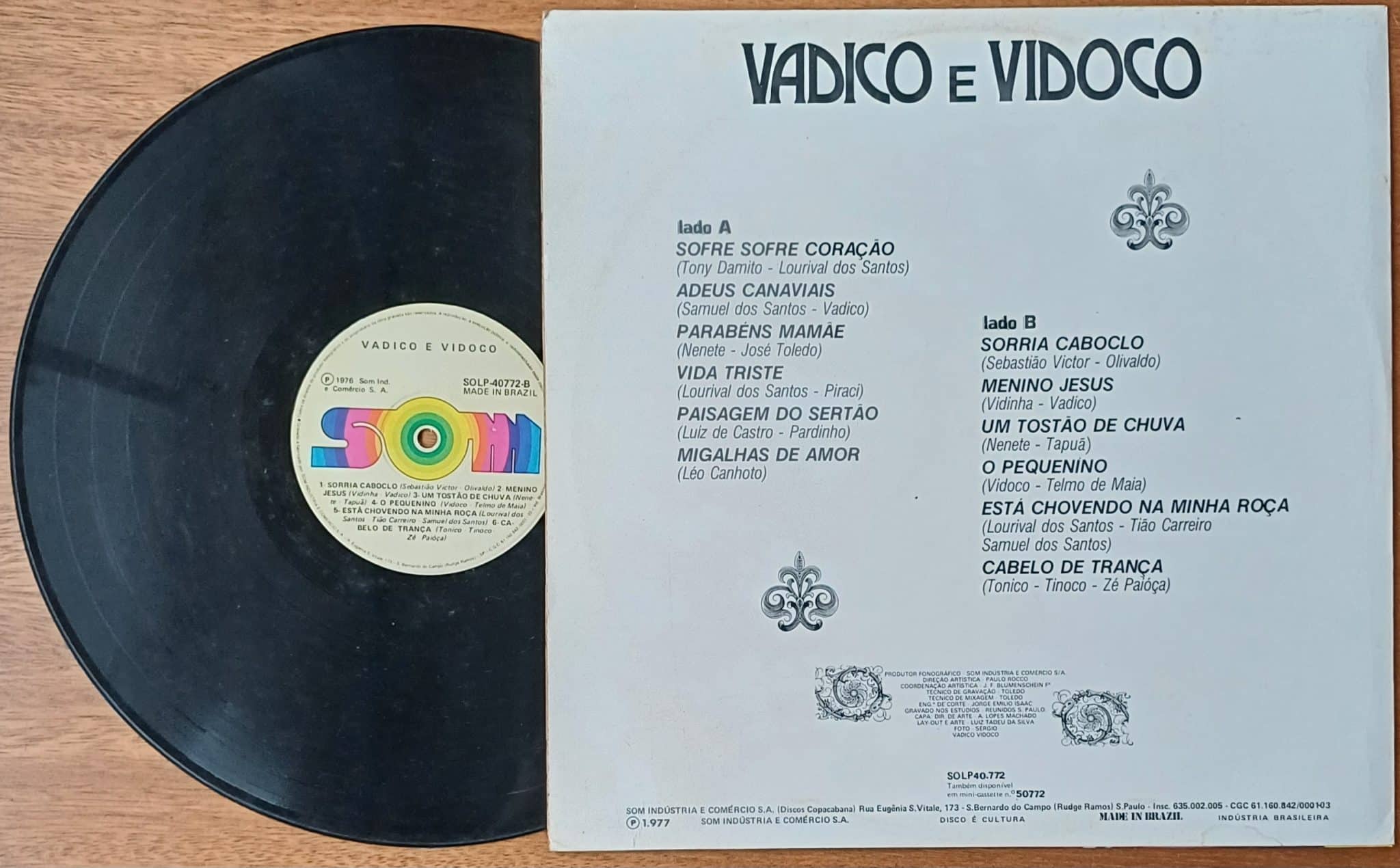 | Casa do Colecionador Vinil lp Vadico e Vidoco Sofre sofre coração. Vida triste