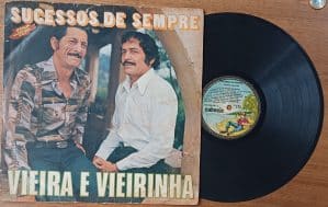 Vinil lp Vieira e Vieirinha Sucessos de sempre. Galopando Noite serena Festa de Janeiro.