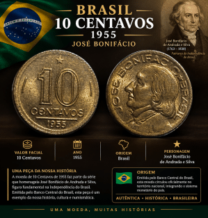 10 Centavos 1955 FC Sku 2075