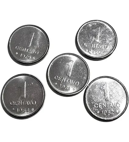 | Casa do Colecionador 1979 à 1983 - Série 1 Centavo Sojinha Completa - 5 Moedas