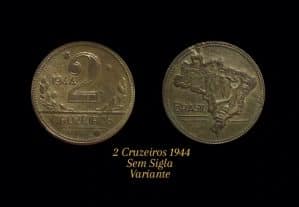 2 Cruzeiros 1944 Sem Sigla Variante Sku 0214