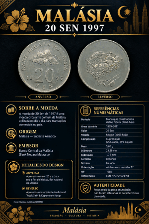 20 Sen 1997 Malásia Sku 2327