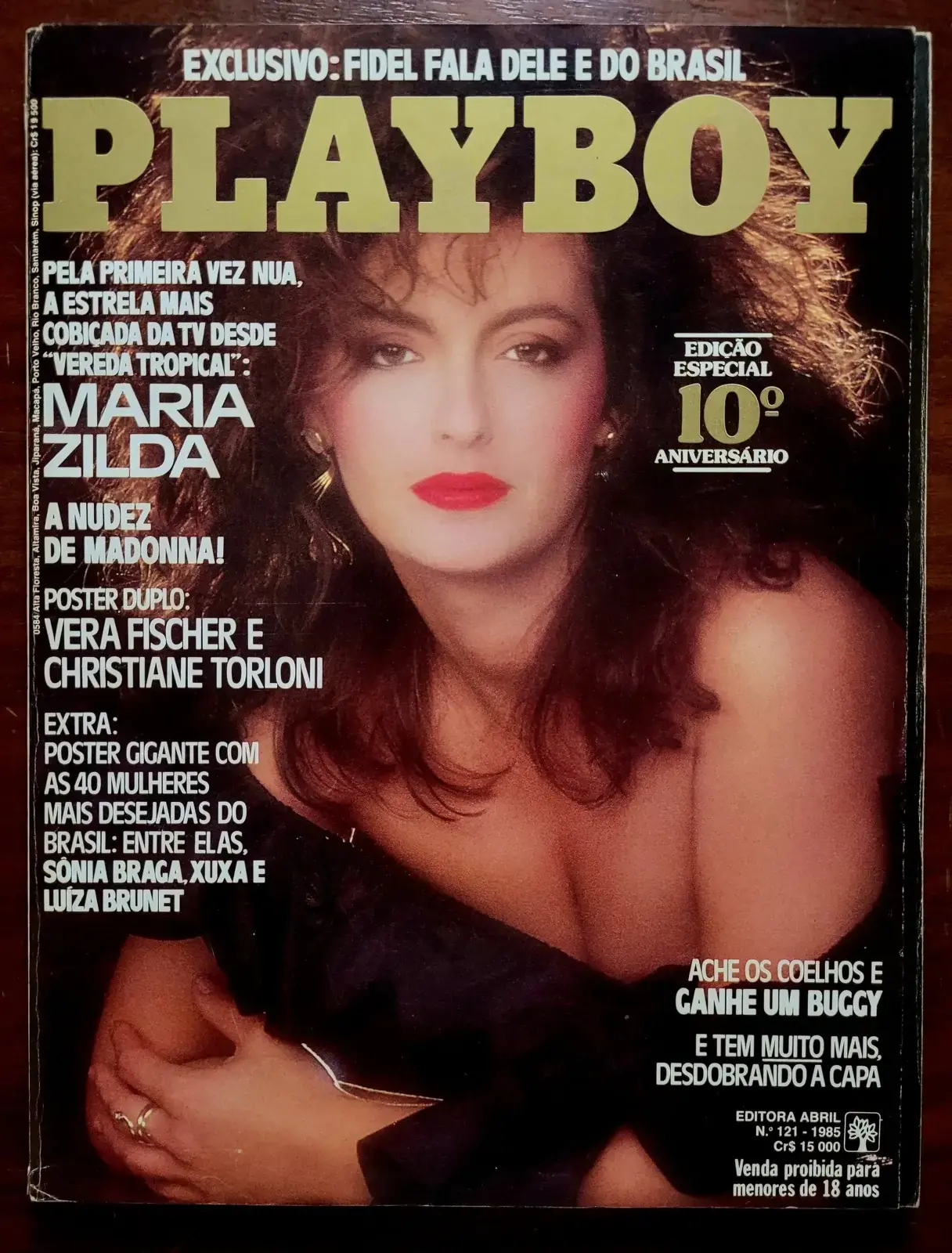 | Casa do Colecionador Playboy Nº 121 | Agosto/1985 | Maria Zilda | Edição Especial 10º Aniversário | Pôsteres Presentes | Muito Bom Estado - Imagem 3