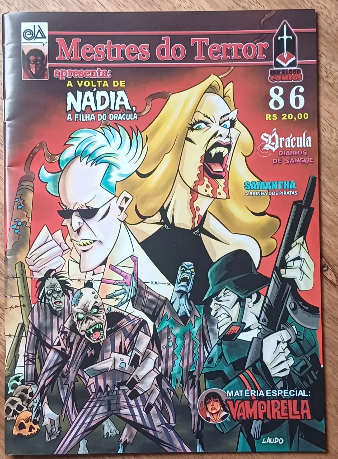 | Casa do Colecionador I26. Gibi Mestres do terror 86 ed Inkblood 2026. Nádia filha do Dracula.