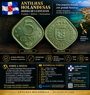 5 Cent 1.985 Antilhas Holandesas Sku 2462