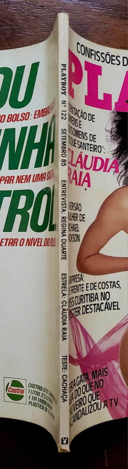 | Casa do Colecionador Playboy Nº 122 | Setembro/1985 | Cláudia Raia – Roque Santeiro | Pôster Miss Curitiba Presente | Revista com 2 Micro furos - Imagem 4