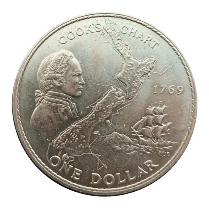 | Casa do Colecionador One Dollar 1969 Sob. Nova Zelandia Sku 0244