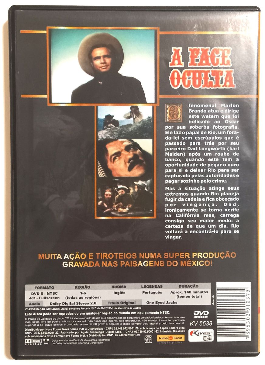| Casa do Colecionador A face oculta, Marlon Brando. DVD-2004.
