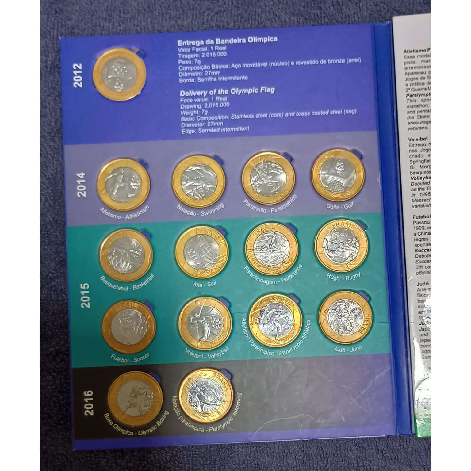 | Casa do Colecionador Álbum Completo com as Moedas Olimpíadas Rio 2016