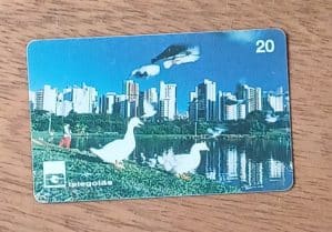Cctb. Cartão telefone Brasil Telegoias 1998. Goiânia parque e patos.