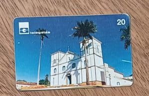 Cctb. Cartão telefone Brasil Telegoias 1998. Igreja Nossa Senhora do Rosário.