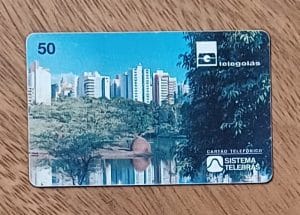 Cctb. Cartão telefone Brasil Telegoias 1998. Jardim zoológico de Goiânia.