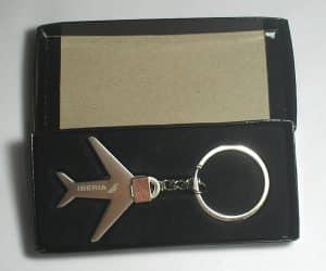 Chaveiro de Luxo no estojo original, Aviação Flying Iberia, novo importado da Alemanha, aço Inox, 9 cm aprox. ( Para os copocleifilista ).