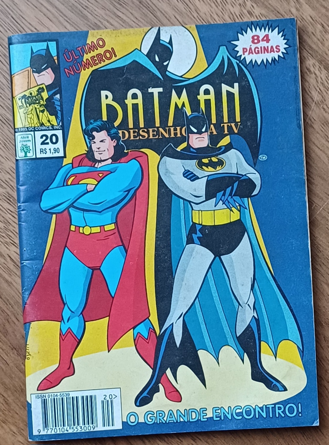 | Casa do Colecionador G19g. Gibi Batman o desenho da tv 20 ed Abril 1995. O grande encontro.