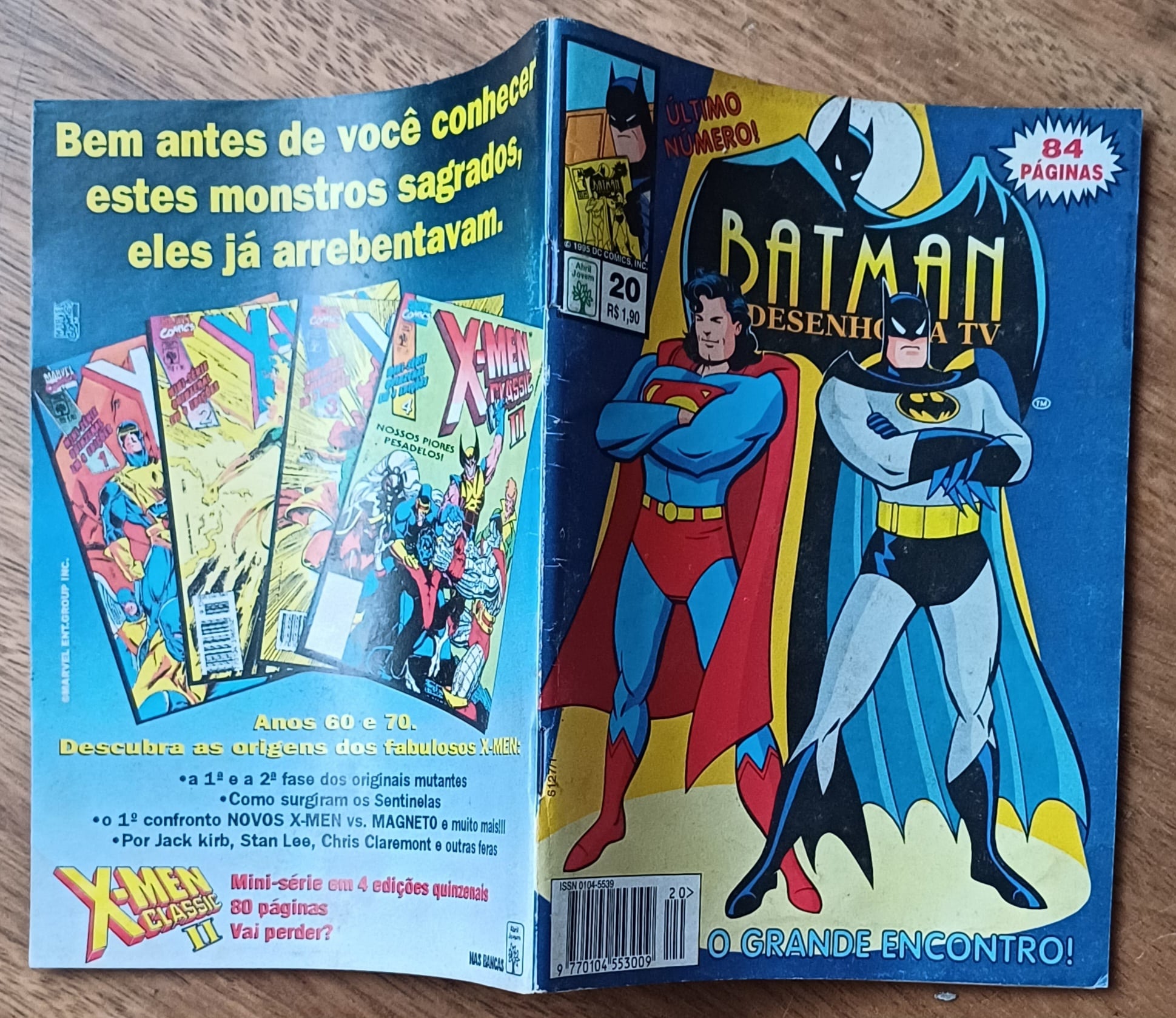 | Casa do Colecionador G19g. Gibi Batman o desenho da tv 20 ed Abril 1995. O grande encontro.
