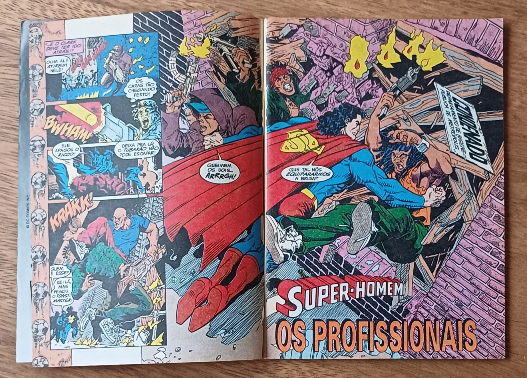 | Casa do Colecionador G19g. Gibi Super Homem 127 ed Abril 1995. Os profissionais.