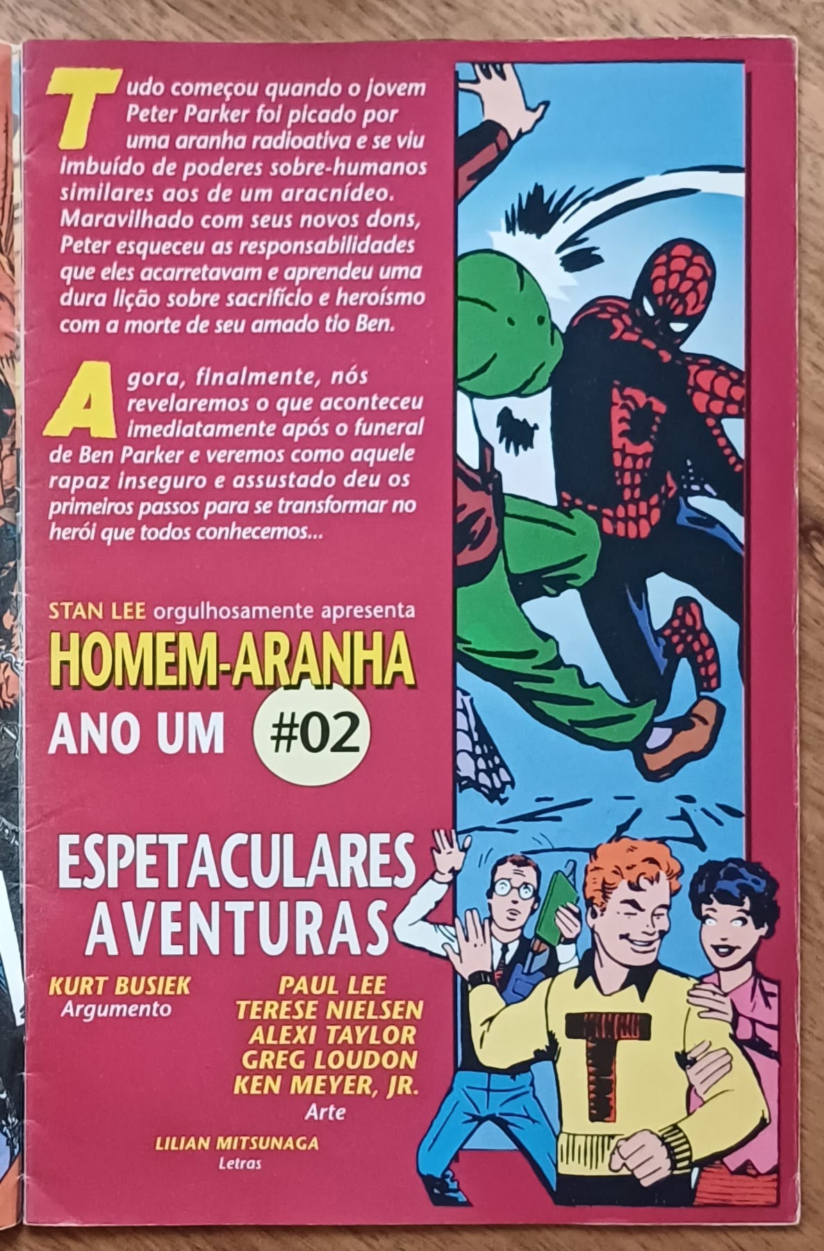 | Casa do Colecionador G26. Gibi Homem Aranha Ano um 02 ed Abril 1997. Espetaculares aventuras.