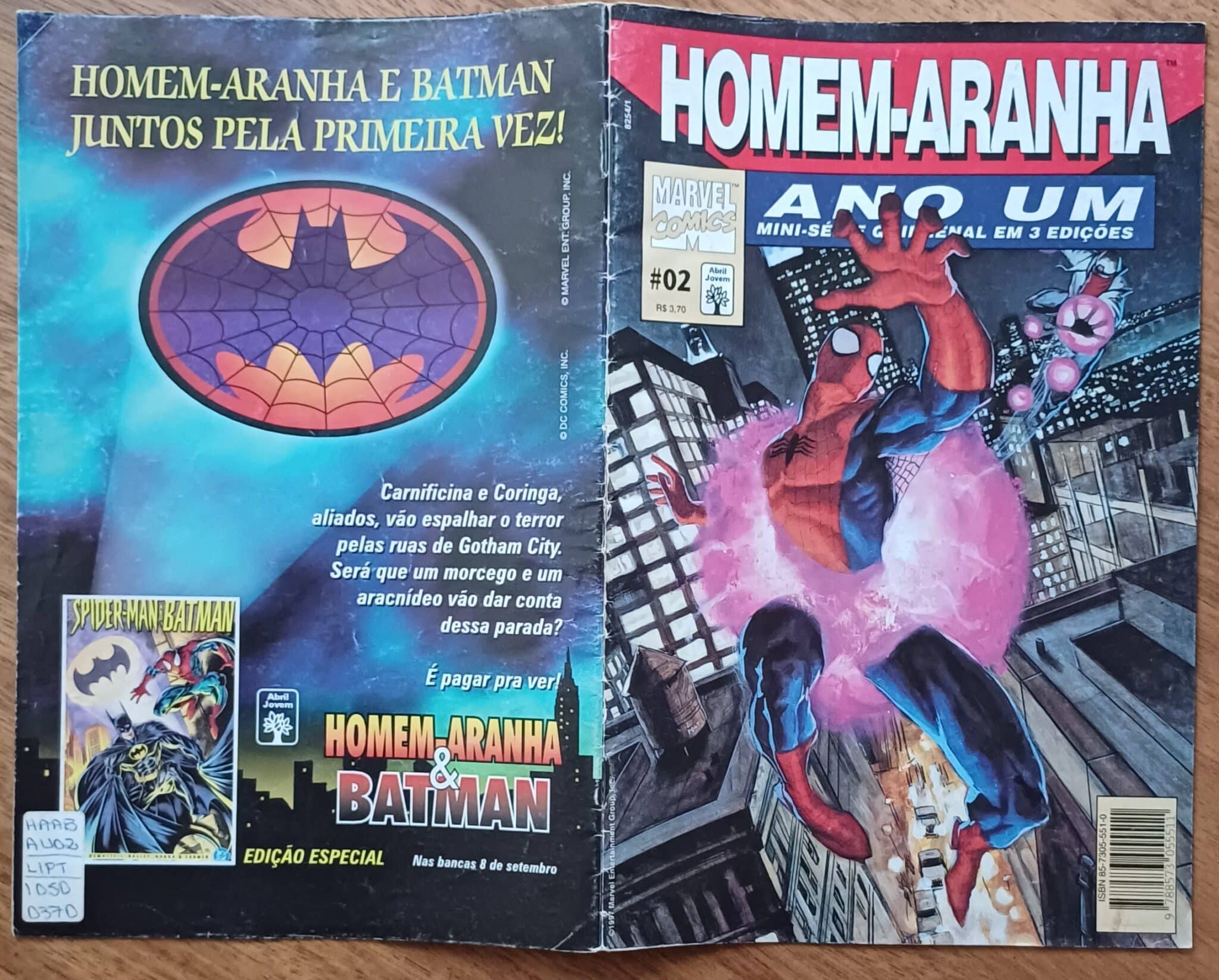 | Casa do Colecionador G26. Gibi Homem Aranha Ano um 02 ed Abril 1997. Espetaculares aventuras.