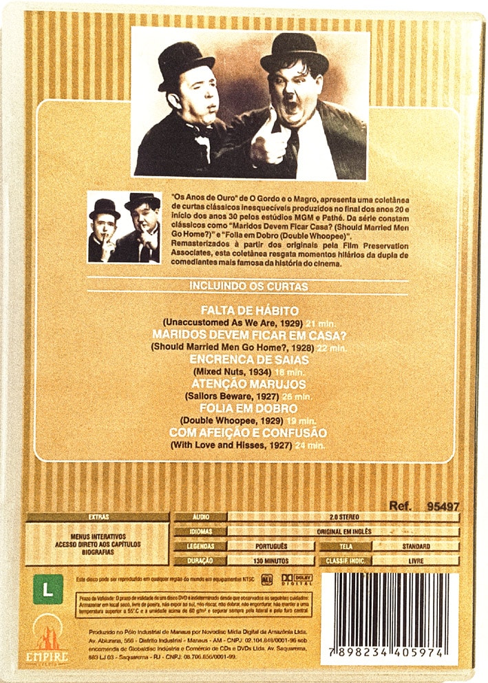 | Casa do Colecionador Gordo e o Magro – Os Anos de Ouro. DVD
