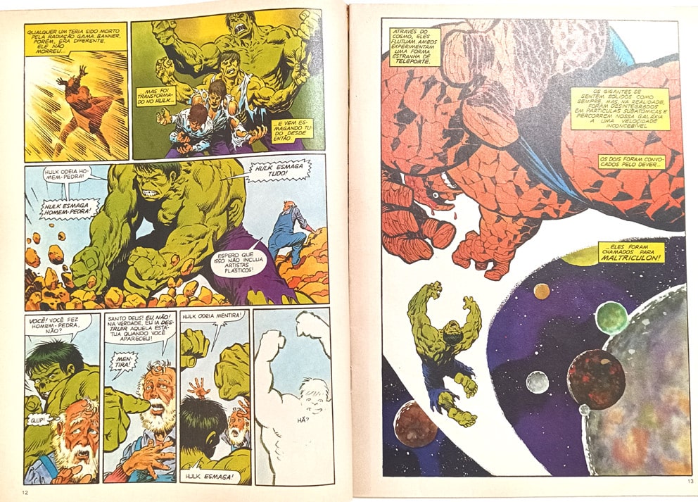 | Casa do Colecionador Graphic Marvel n° 1, Hulk e o Coisa: A grande mudança. Abril – 1990. HQ/Gibi raro.