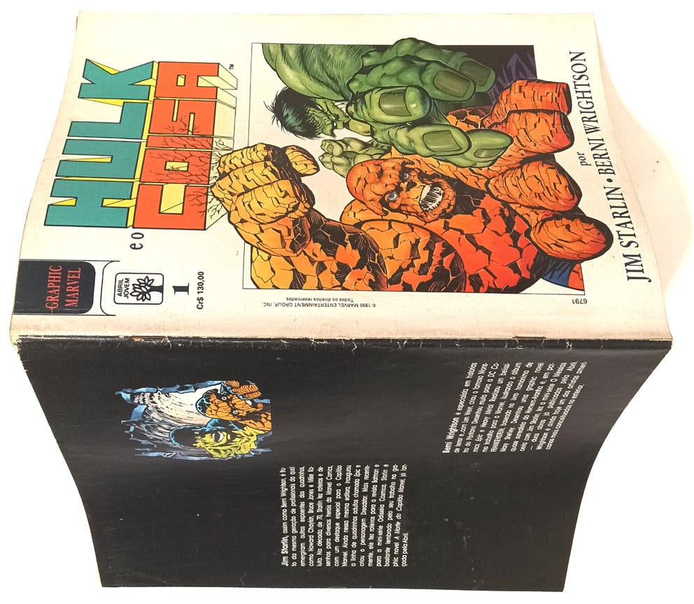 | Casa do Colecionador Graphic Marvel n° 1, Hulk e o Coisa: A grande mudança. Abril – 1990. HQ/Gibi raro.