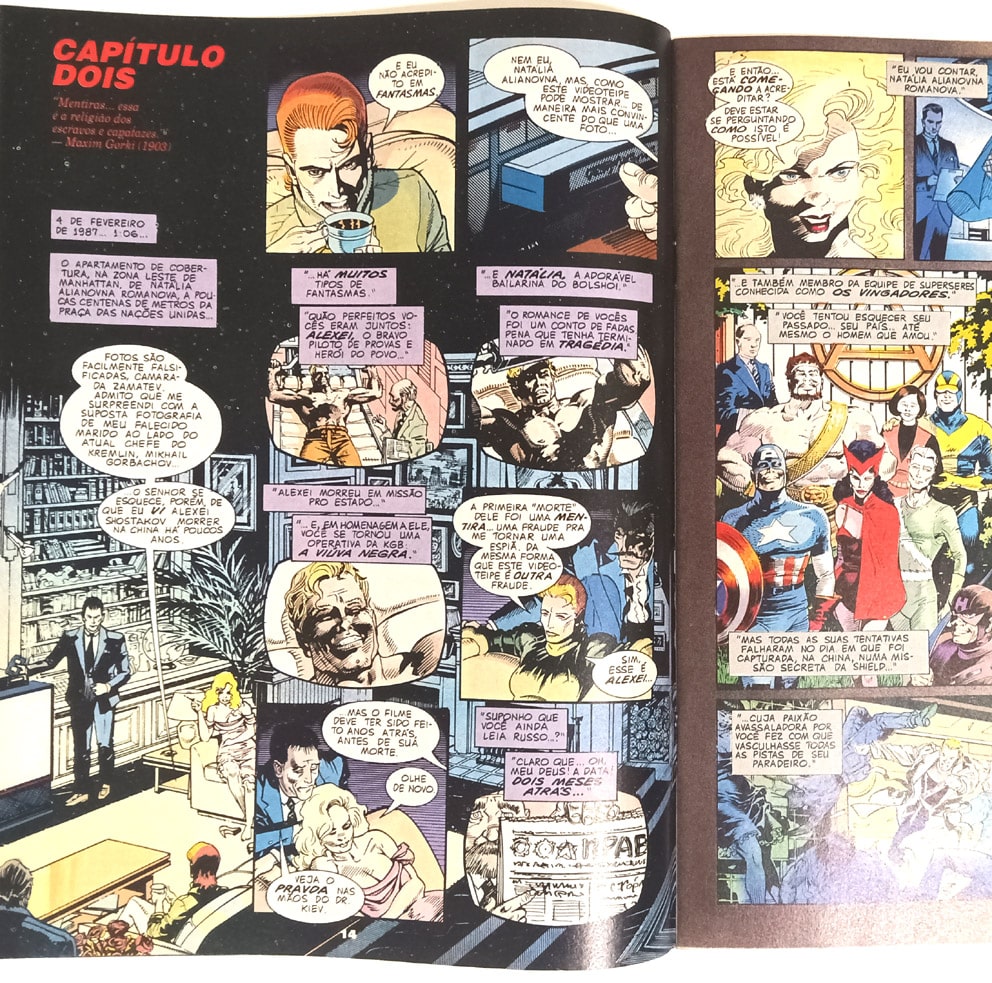 | Casa do Colecionador Graphic Marvel n° 7, Viúva Negra: A Mais Fria das Guerras. Abril – 1991. HQ/Gibi raro.