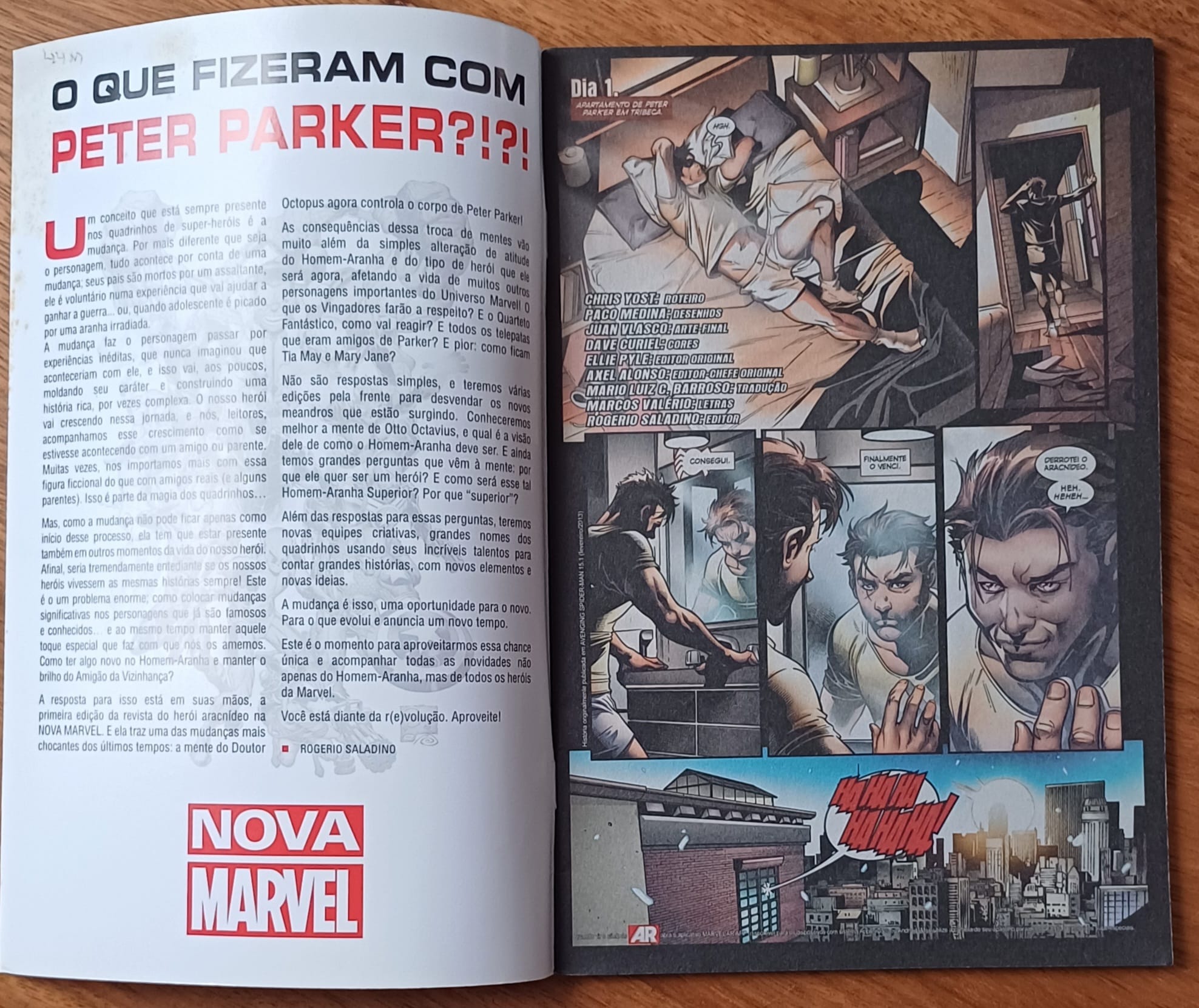 | Casa do Colecionador I26. Gibi Homem Aranha Superior 1 ed Panini 2013. Novo herói.