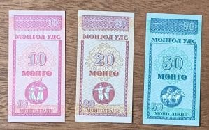 Kit com 3 células da Mongólia FE 10, 20 e 50 mongos.